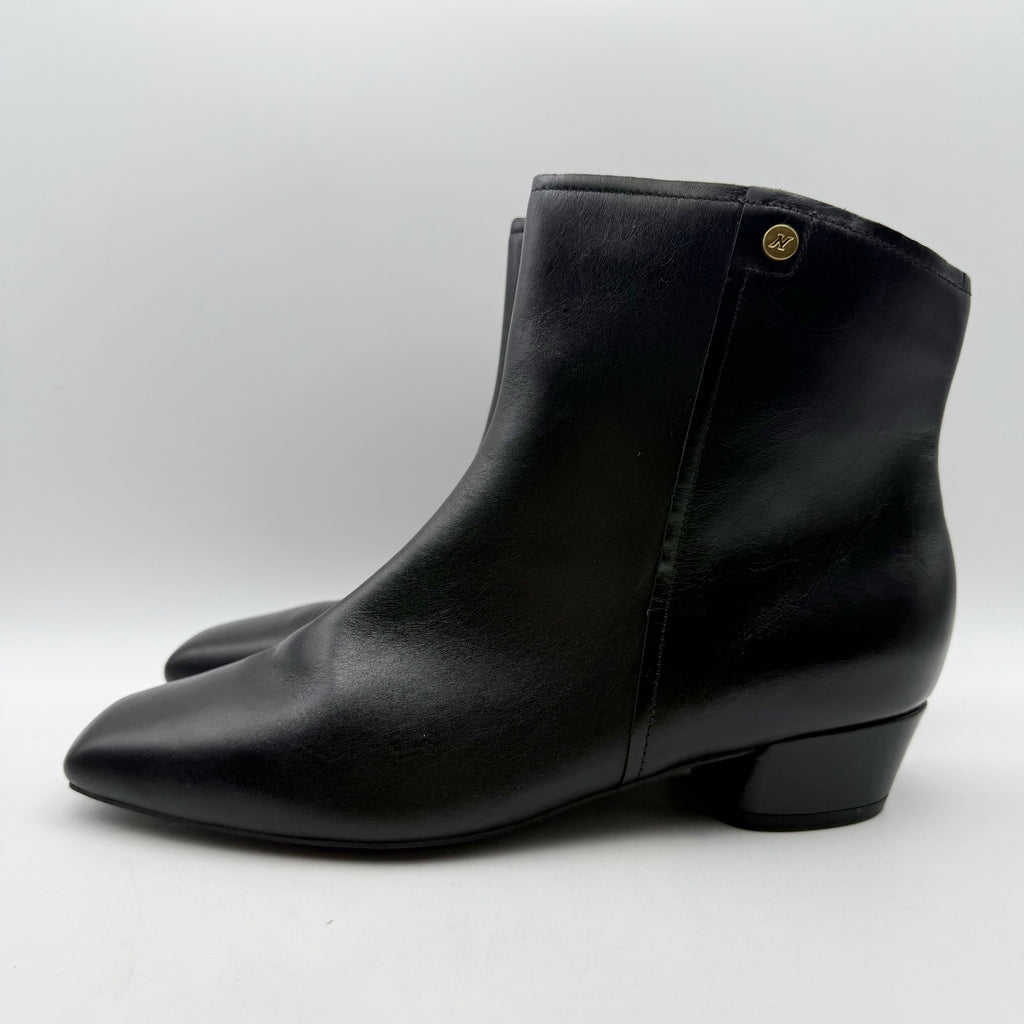 Naturalizer Womens Raffee Ankle Boots US 11 M EU 42 Black Leather Booties NWOB