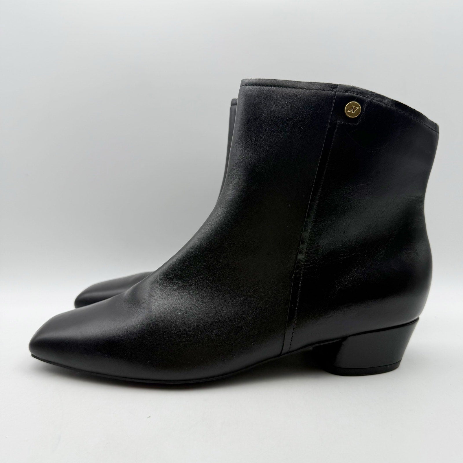 Naturalizer Womens Raffee Ankle Boots US 11 M EU 42 Black Leather Booties NWOB