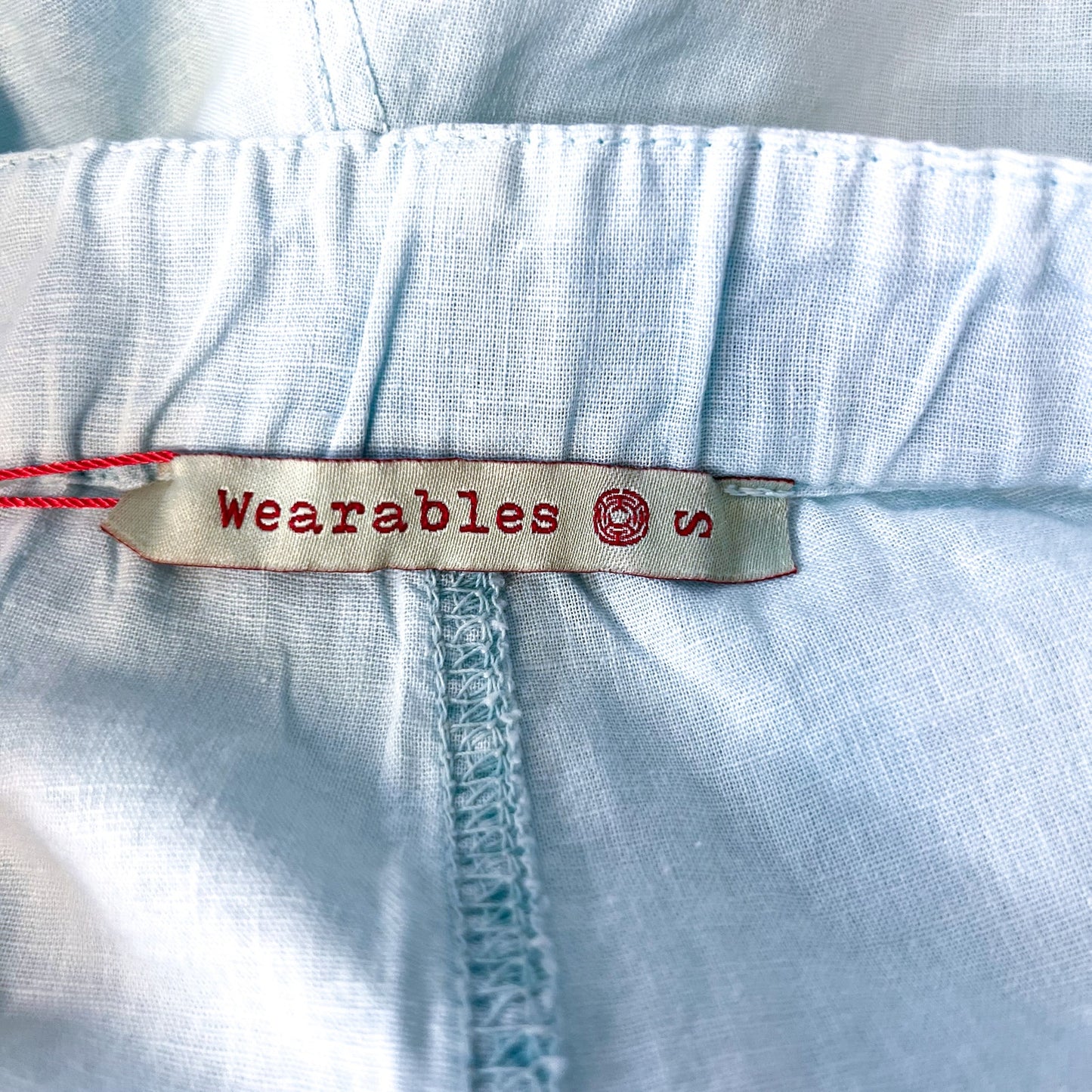 XCVI WEARABLES Womens Quincy Shorts Small Mint Green Cotton Linen Drawstring NWT