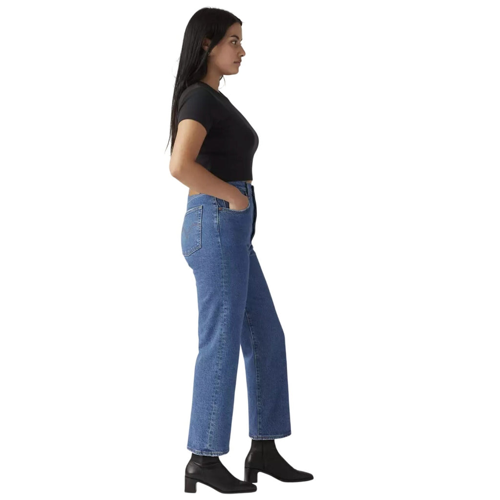 Levi's Womens Ribcage Straight Ankle Jeans 30x29 10 Jazz Pop Blue 72693-0177 NWT