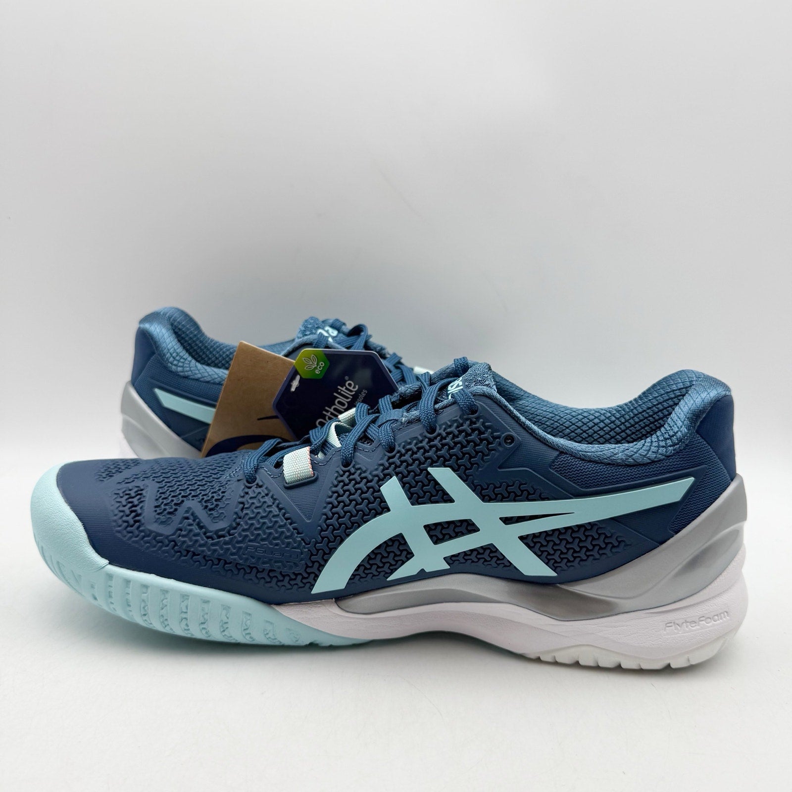 Asics Womens GEL-Resolution 8 Tennis Sneakers US 8 Blue Grey Athletic NWT