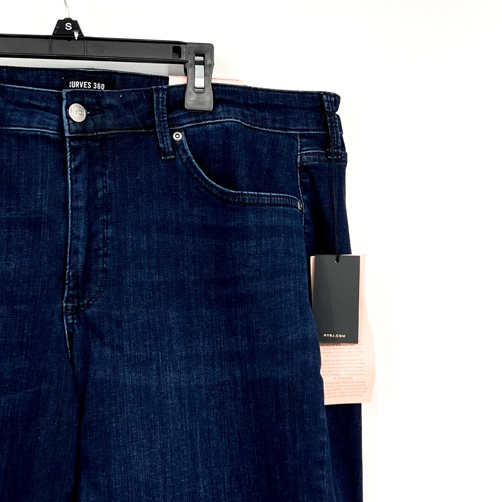 NYDJ Curves 360 Womens Slim Straight Crop Jeans Size 16 PETITE Mesquite Blue NWT