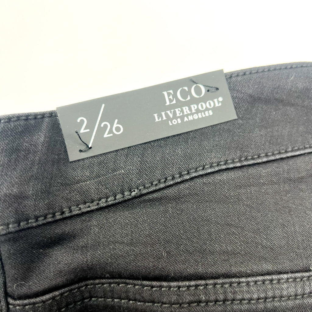 Liverpool Womens Abby Jeans Size 26 US 2 Black Skinny Silky Soft Eco Denim NWT