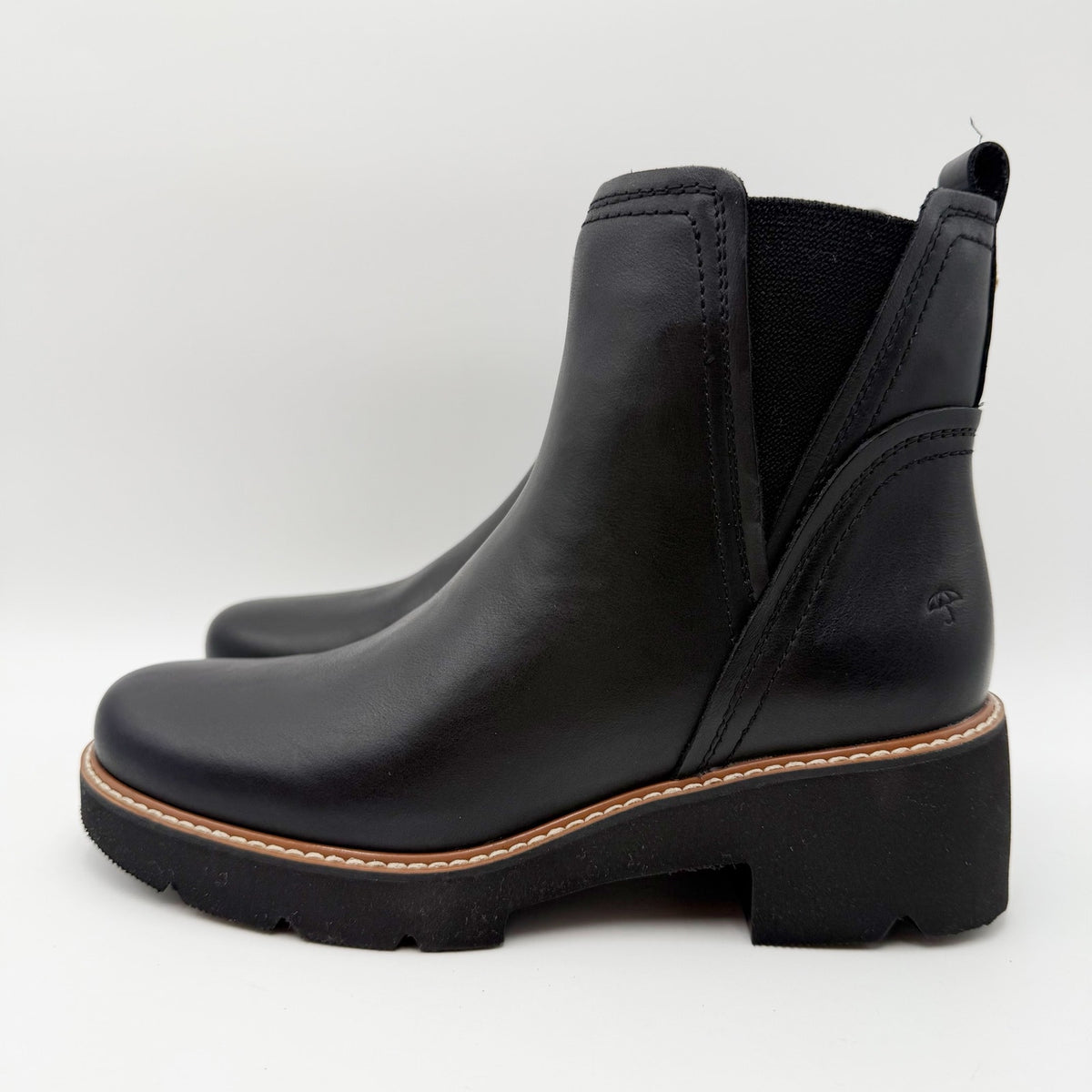 Naturalizer Women Darry Ankle Boots 6.5 Narrow Black Leather Water Repellent NIB