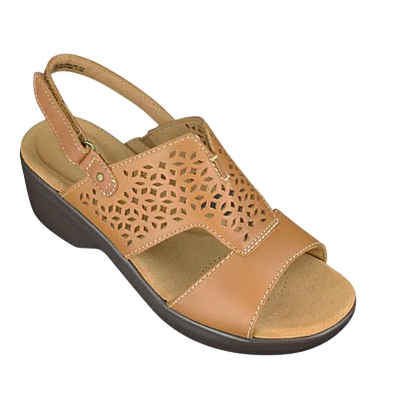 CLARKS Womens Tuleah Heeled Sandals Size 9 M EU 40 Tan Leather NWOB
