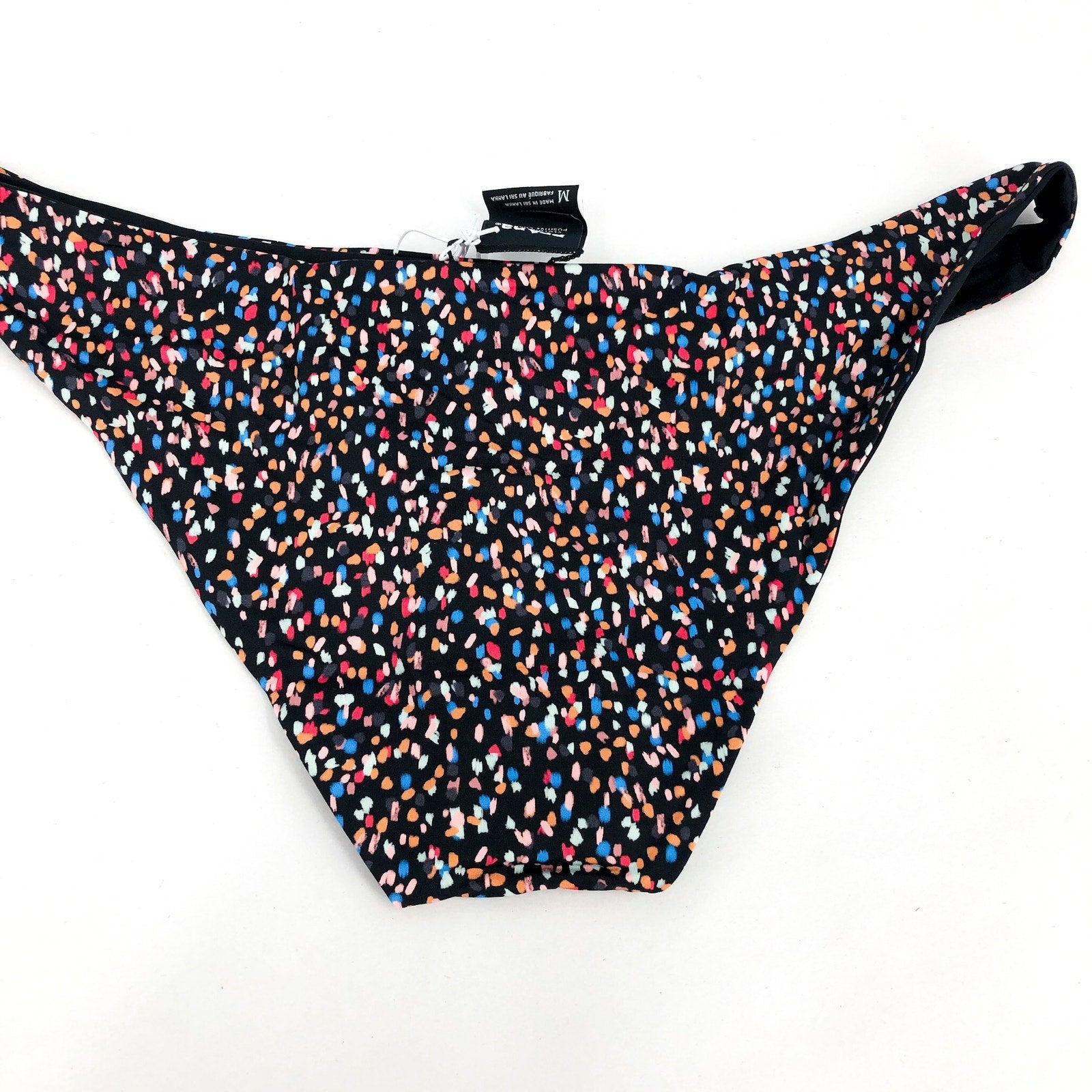 PRANA Womens Elina Reversible Bottom Medium Black Alotta Dot Stretch UPF 50+ NWT