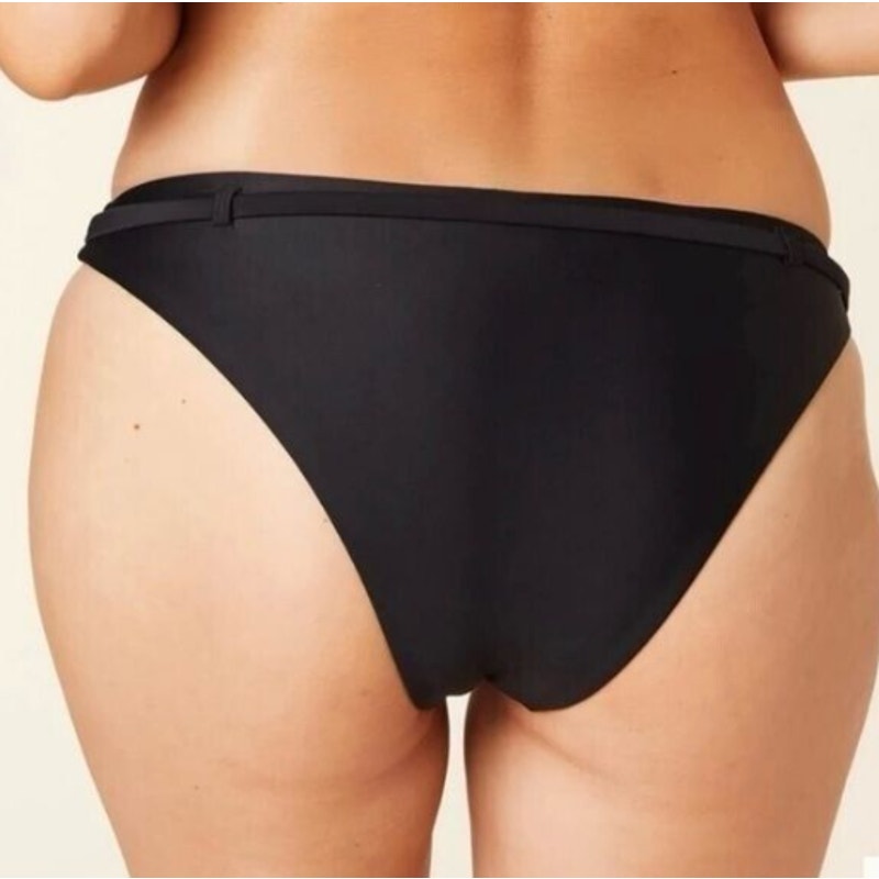 ANDIE SWIM Riviera High Waisted Bikini Bottom Medium Espresso Brown Belted NWT