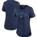 NIKE Women's MLB Houston Cooperstown Arch T-Shirt Large Navy Blue NWT NKMV-44B