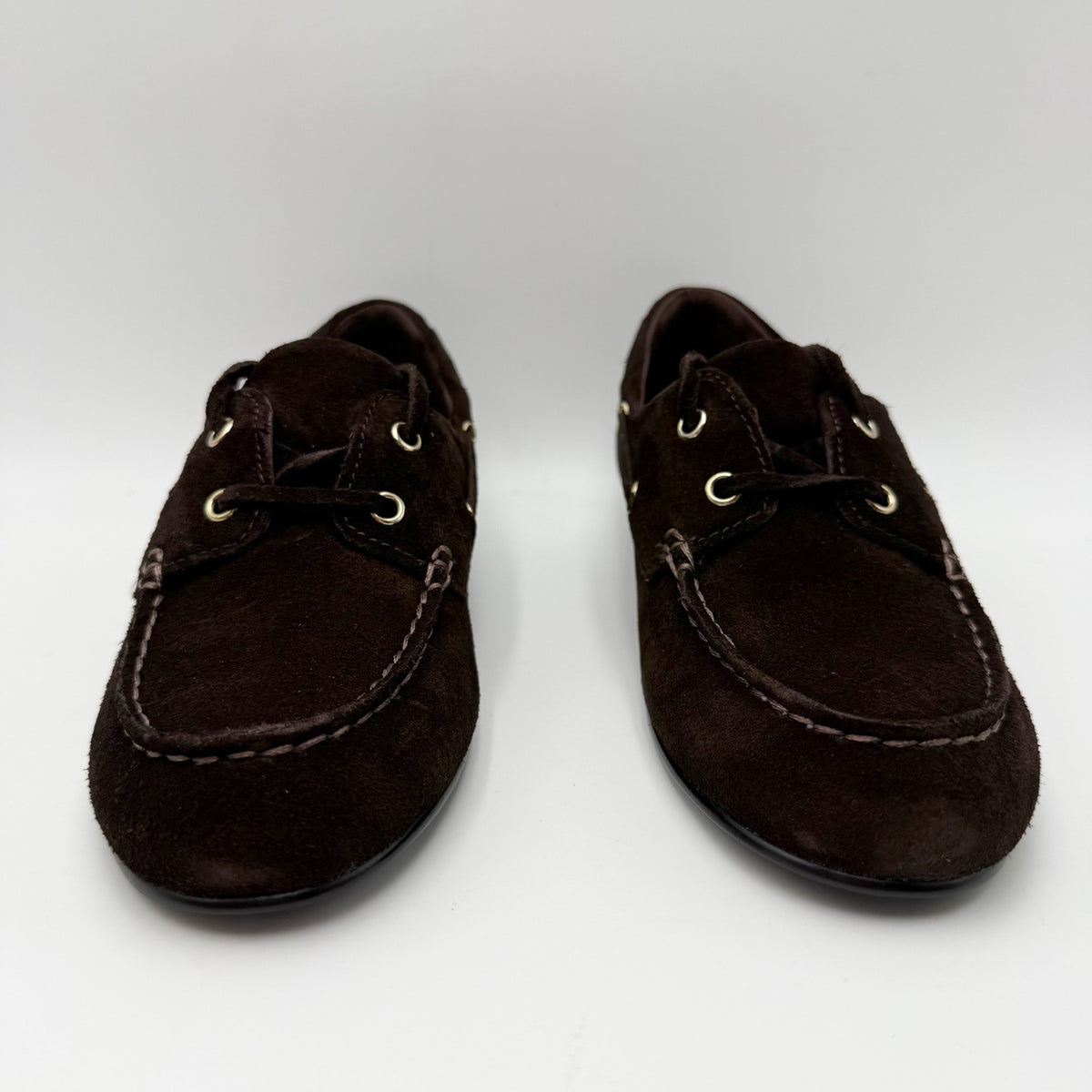 Madewell Womens Jamie Boat Shoes Size 7 EU 37.5 Dark Brown Suede NIB