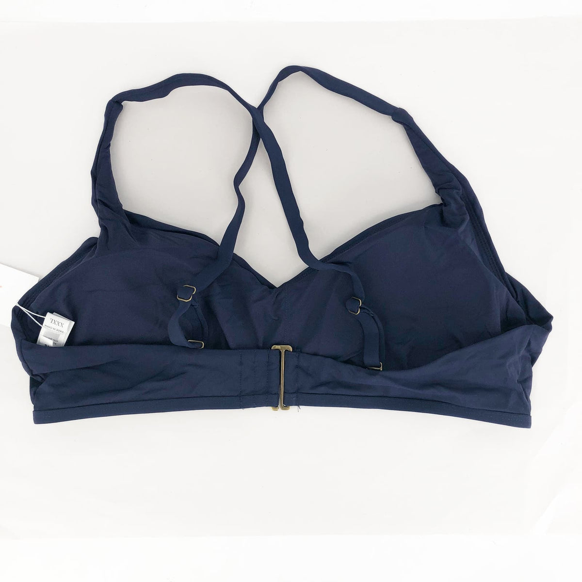 ANDIE SWIM Women's The Valencia Bikini Top 3XL Navy Blue V-Neck NWT