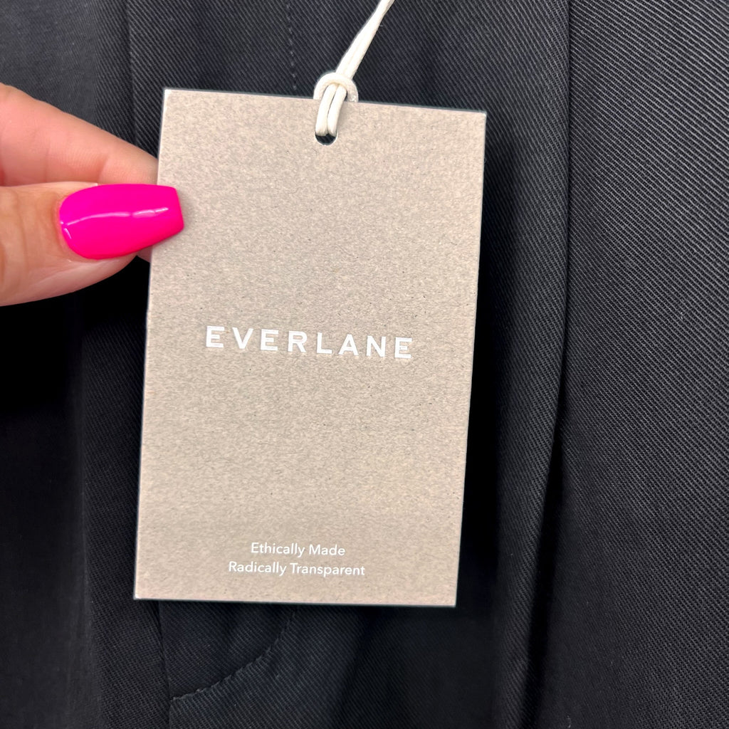 Everlane Womens The Way-High Drape Pants Size 6 30" Inseam Pleated Black NWT