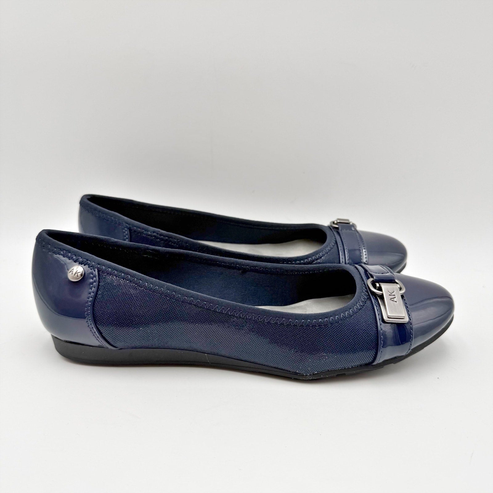 Anne Klein Womens Sport Able Flats Size 6.5 M Navy Blue NIB