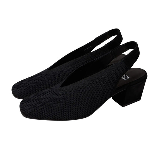 Eileen Fisher Womens Vasa Heels US 10 EU 40.5 Black Slingback Leather NIB