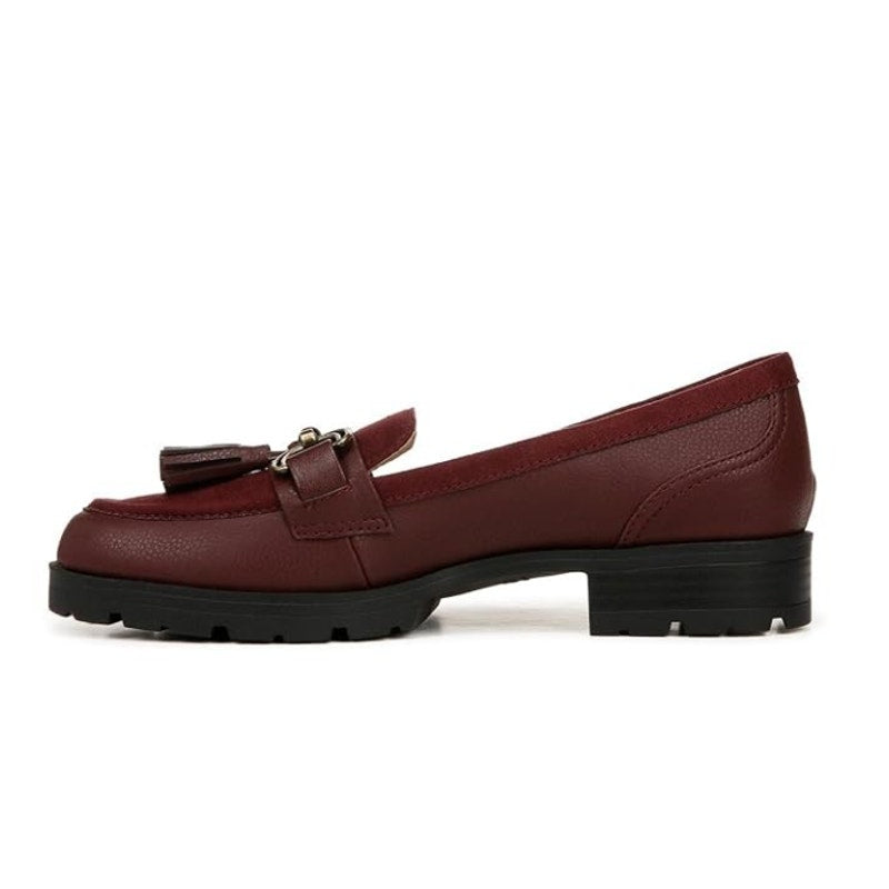 LifeStride Womens Logan Flat Loafers Size 8 EU 38.5 Wine Red NIB