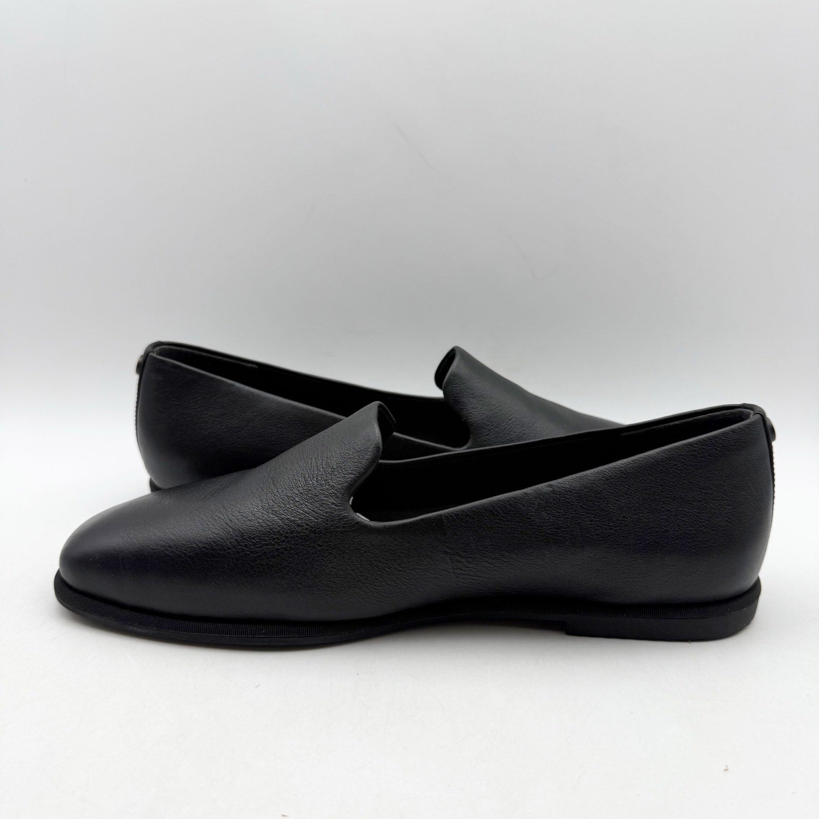 Vionic Womens Willa 2.0 Loafers US 8 Wide EU 38.5 Black Leather NWOB