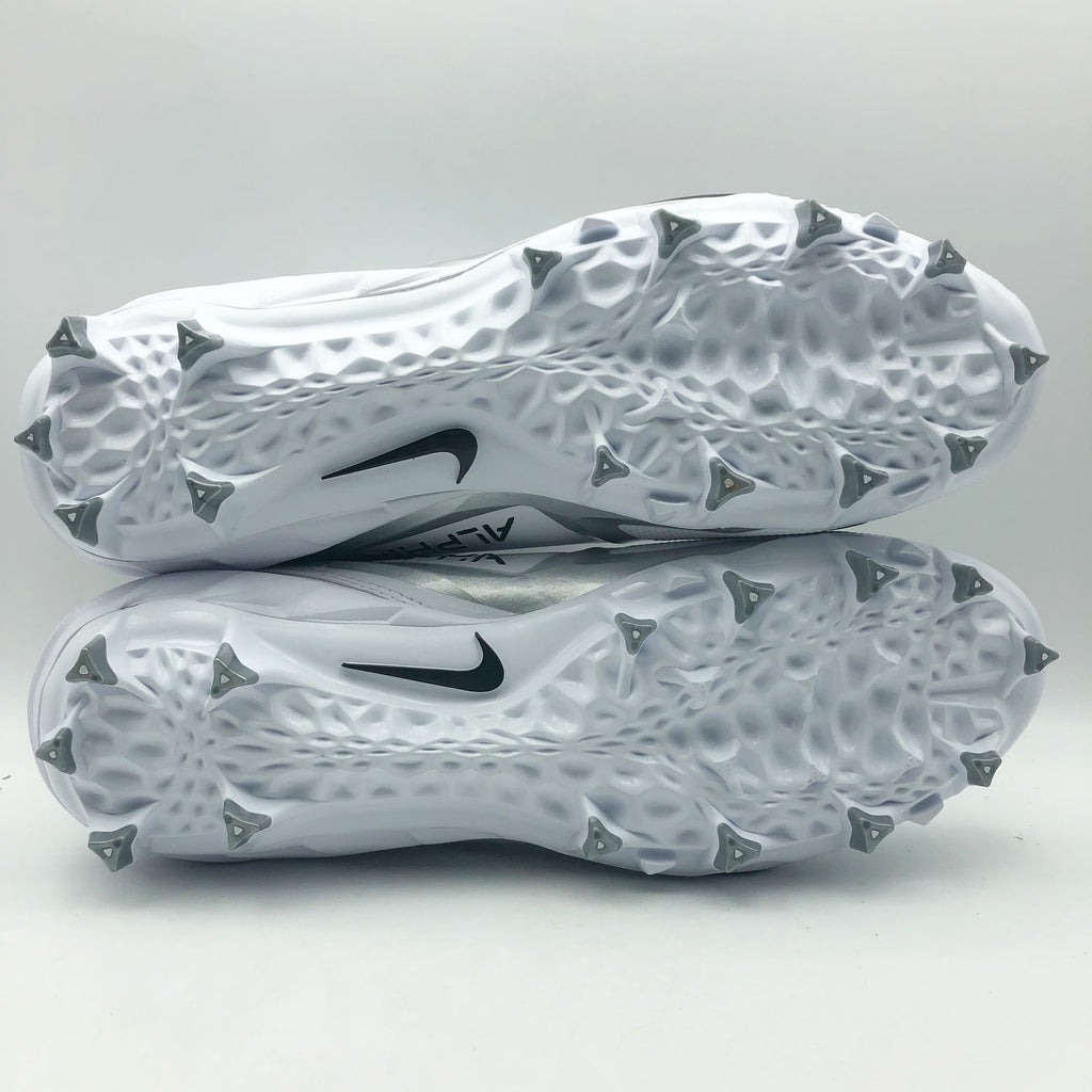 Nike Mens Alpha Menace 4 Varsity Molded Football Cleats SIZE 12 White Black NWOB