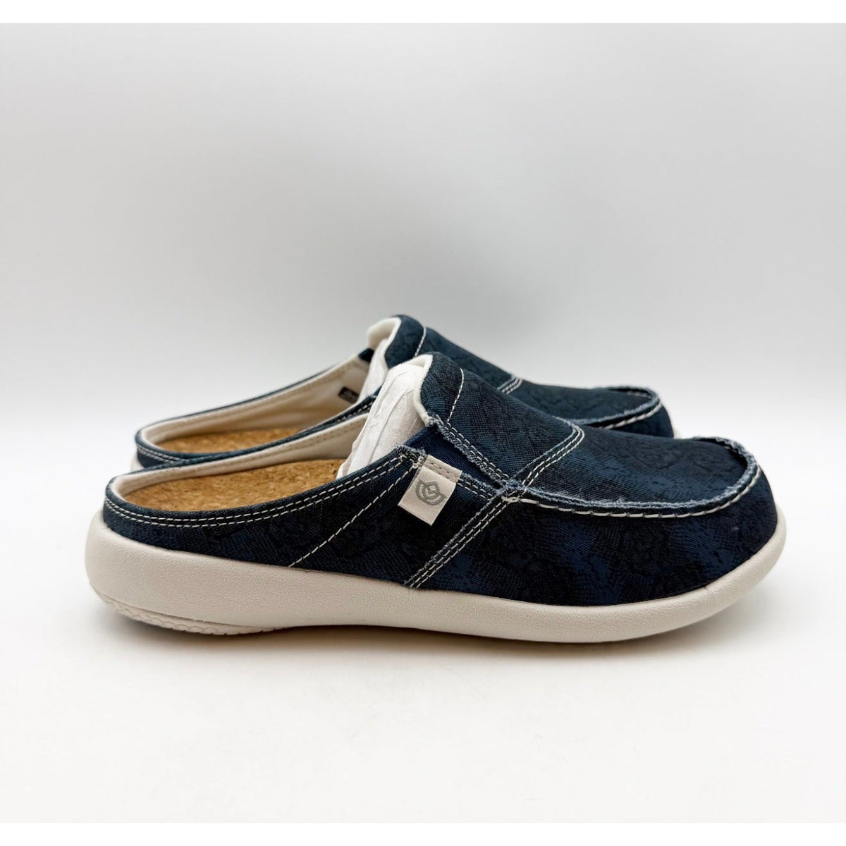 Spenco Womens Siesta Spring Slide Shoe 7.5 Wide Blue Water Resistant Slip On NIB