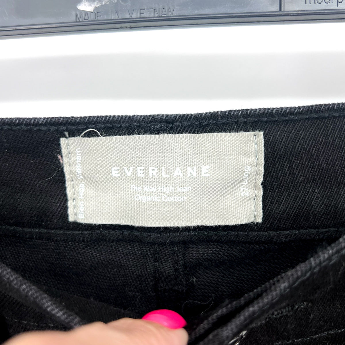 EVERLANE Women's The Way-High Jeans 27x29 US 4 Long Coal Black Straight Leg NWT
