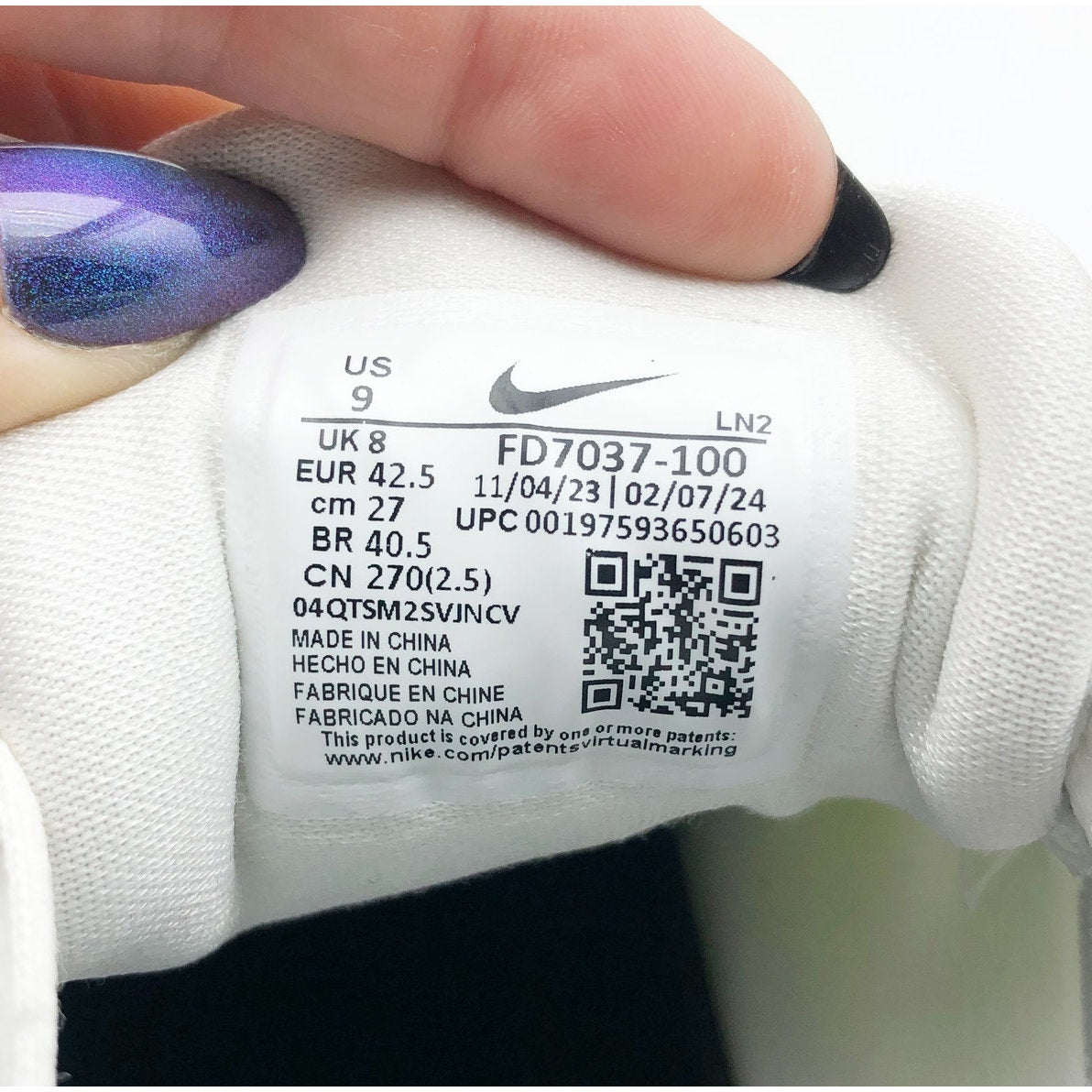 Men's Nike Alpha Menace 4 Pro Molded Football Cleats Size 9 White Black NWOB