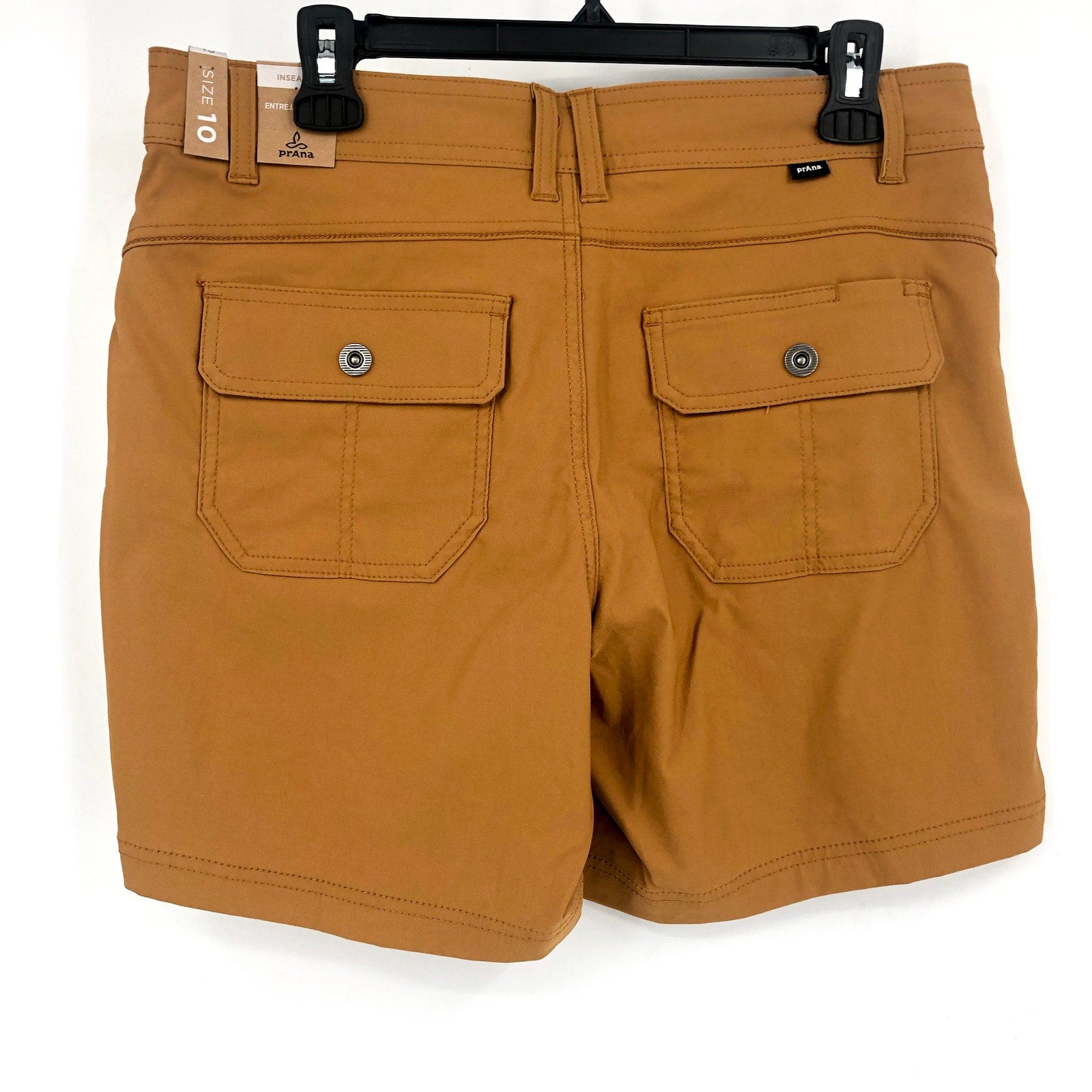 PRANA Women's Halle Shorts Size 10 Tan Earthbound 7" Inseam Standard Fit NWT