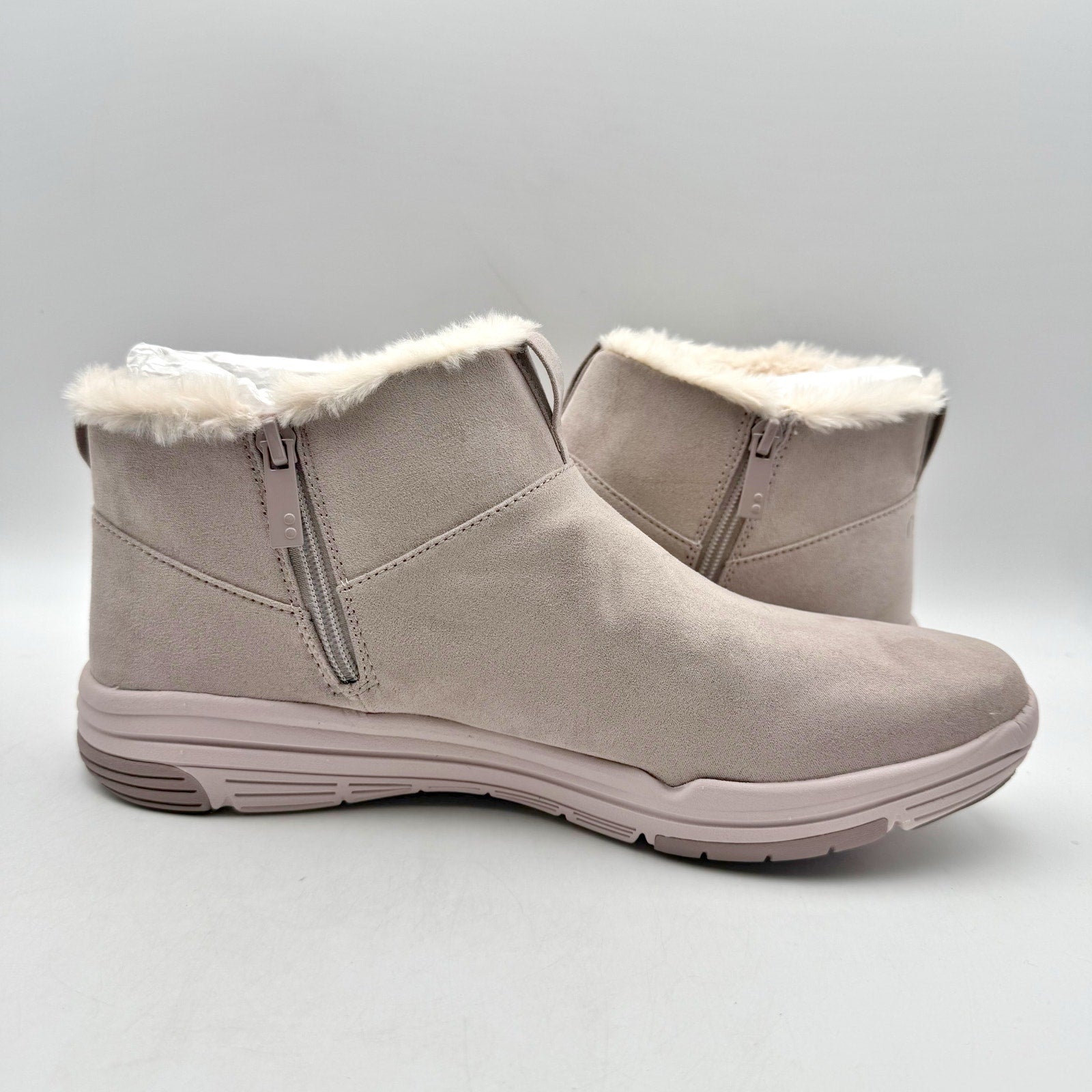 Ryka Womens Amber Ankle Boots US 11 M EU 42 Mauve Taupe Suede NIB