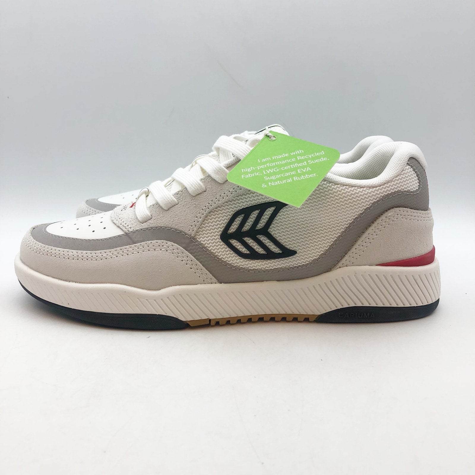 Cariuma UBA Pro Skate Mesh Sneaker Womens 8.5 Mens 7 Off White Black Red NIB