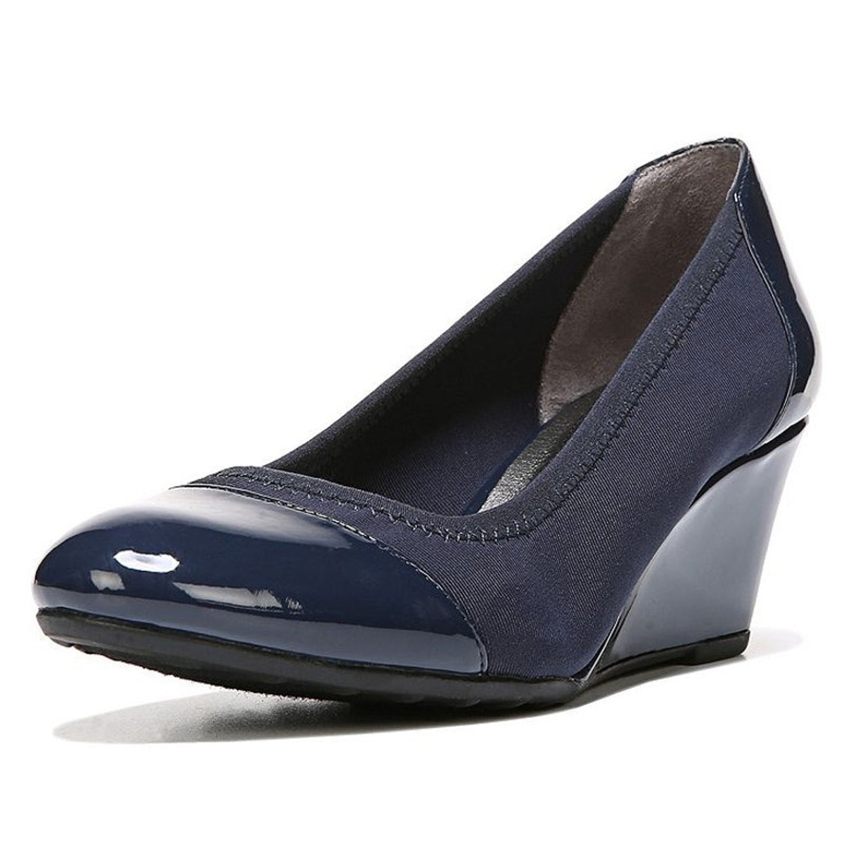 LifeStride Womens Juliana Wedge Pumps Size 8 Narrow EU 38.5 Navy Blue NIB