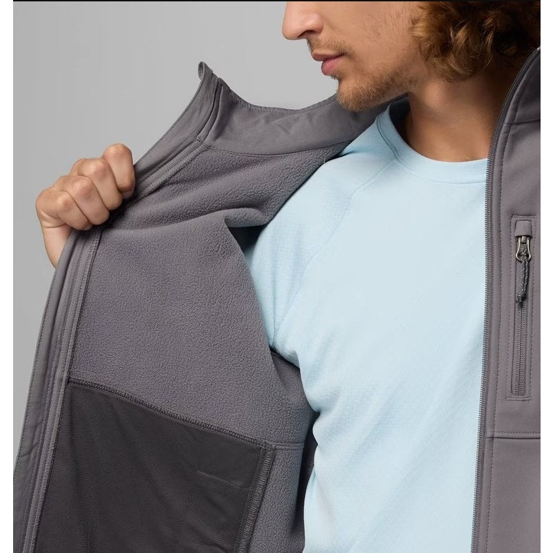 COLUMBIA Men's Ascender Hiking Softshell Jacket Size 3X City Grey NWT