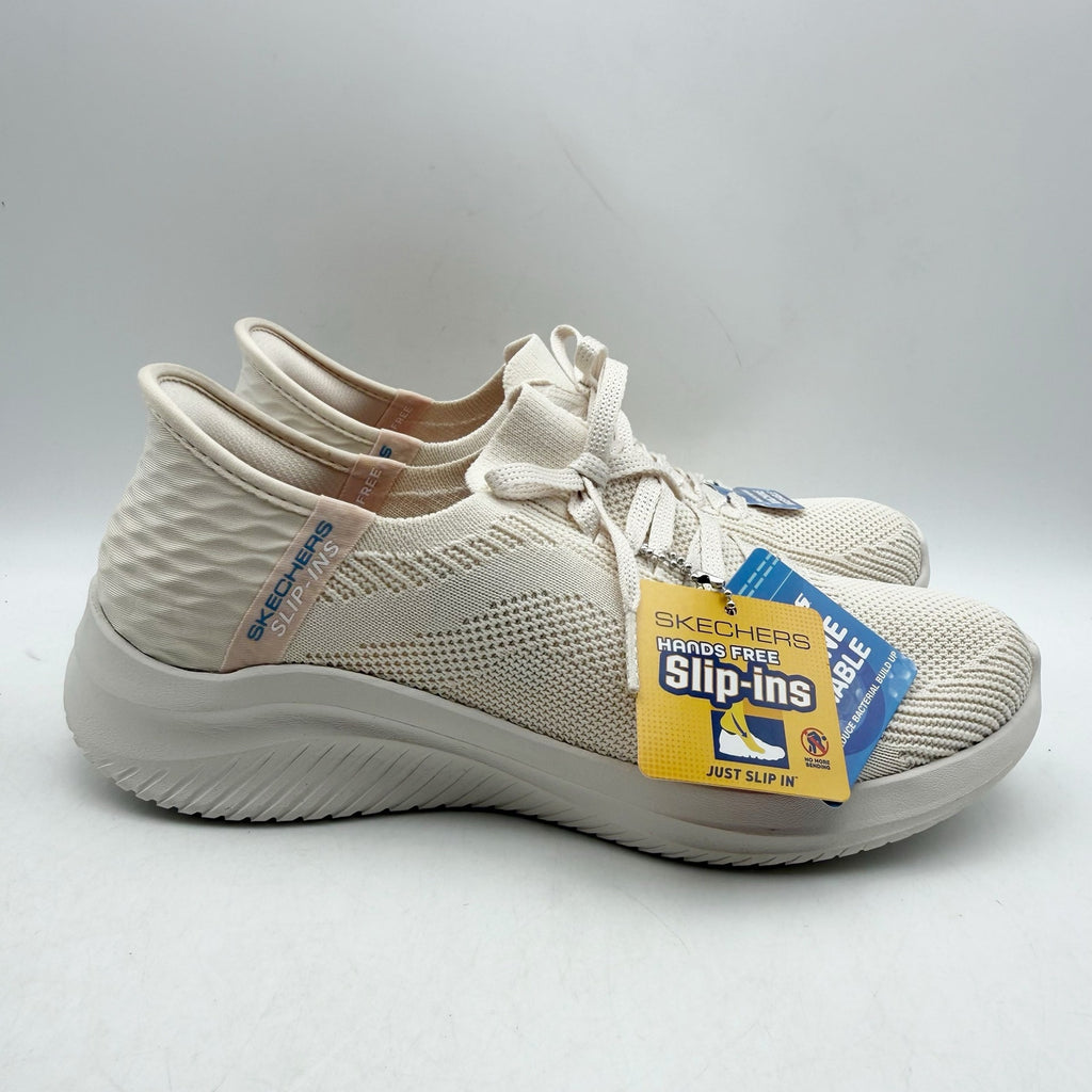 Skechers Womens Ultra Flex 3.0 Slip In Sneakers US 6.5 Cream White Athletic NWOB