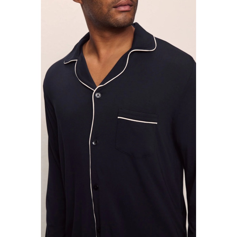 EBRJEY Men's William Long Pajama Set Medium Black Ivory TENCEL Modal NWT