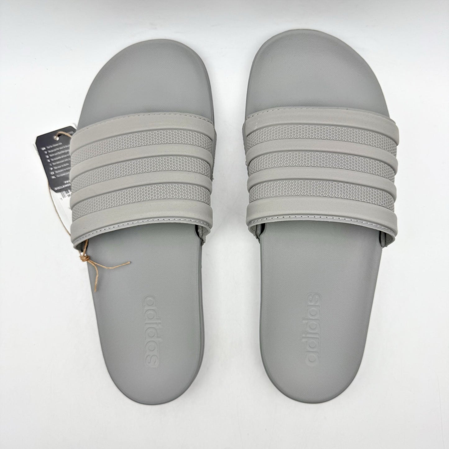 Adidas Mens Adilette Comfort Mono Slide Sandals US 7 Grey Casual NIB