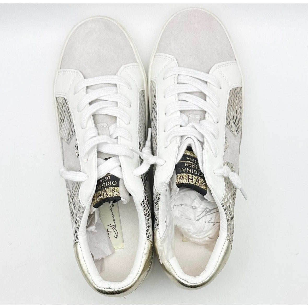 Vintage Havana Womens Kate Fashion Sneakers Size 8.5 Gold Snake Multi NWOB
