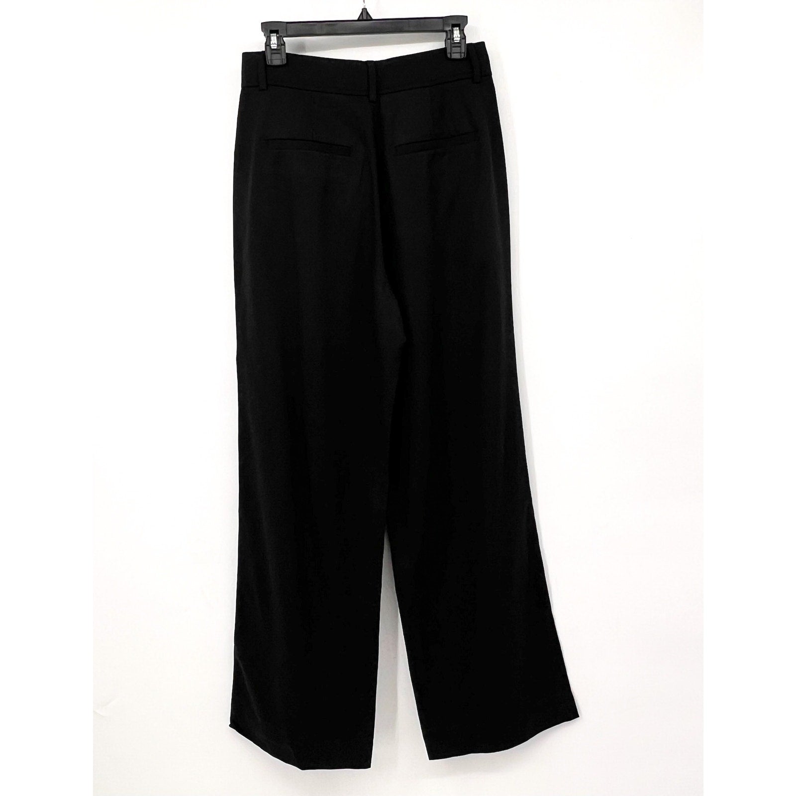 Everlane Womens The Way-High Drape Pants Size 4 Black 31" INSEAM Pleated NWT