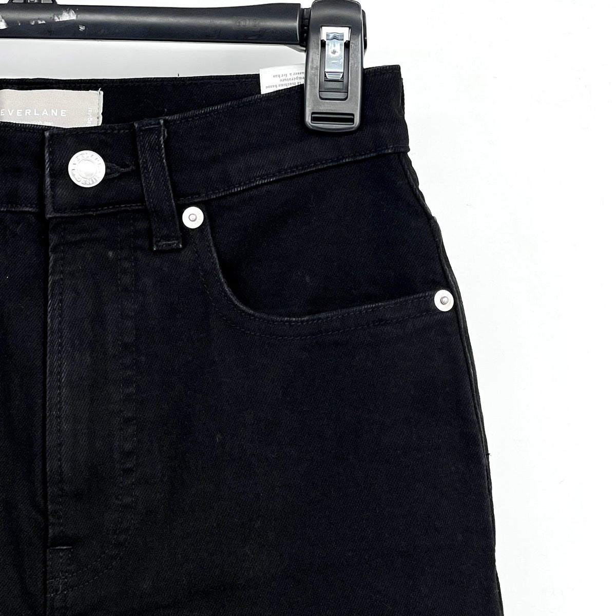 EVERLANE Women's The Way-High Jeans 25x27 US 0 Coal Black Straight Leg NWT