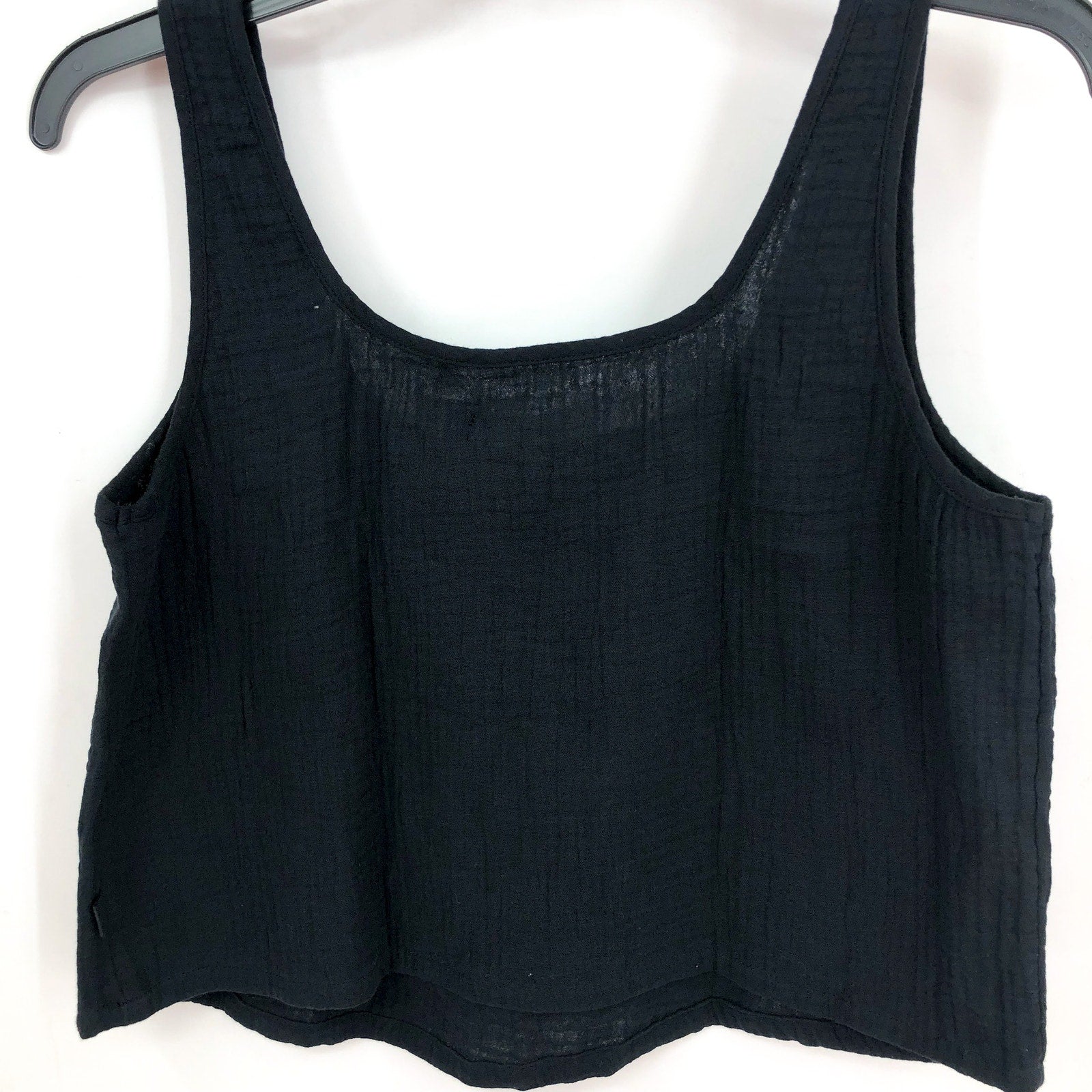UGG Women's Cinthia Tank Cami XS Tarr Black Cropped Cotton Gauze NWT