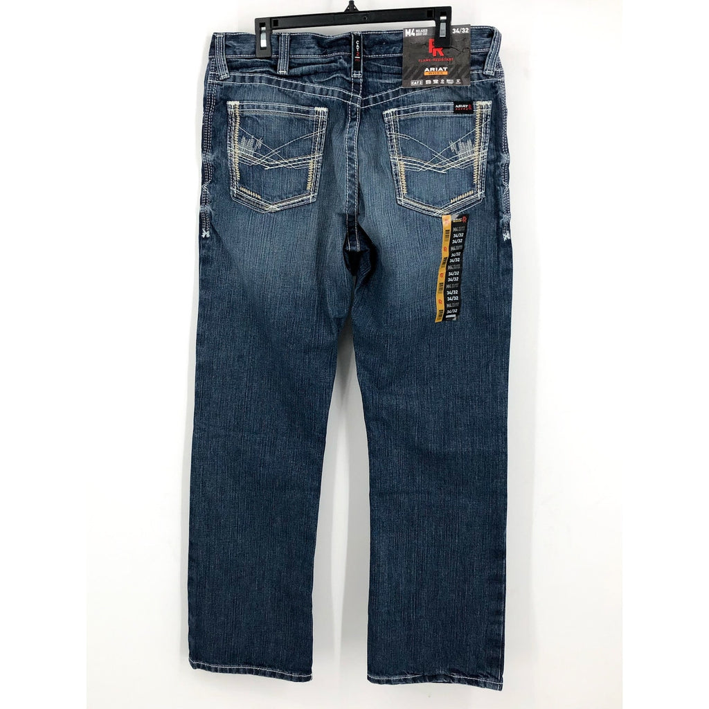 ARIAT Men's FR M4 Relaxed Ridgeline Boot Cut Jeans 34x32 Glacier Blue Denim NWT