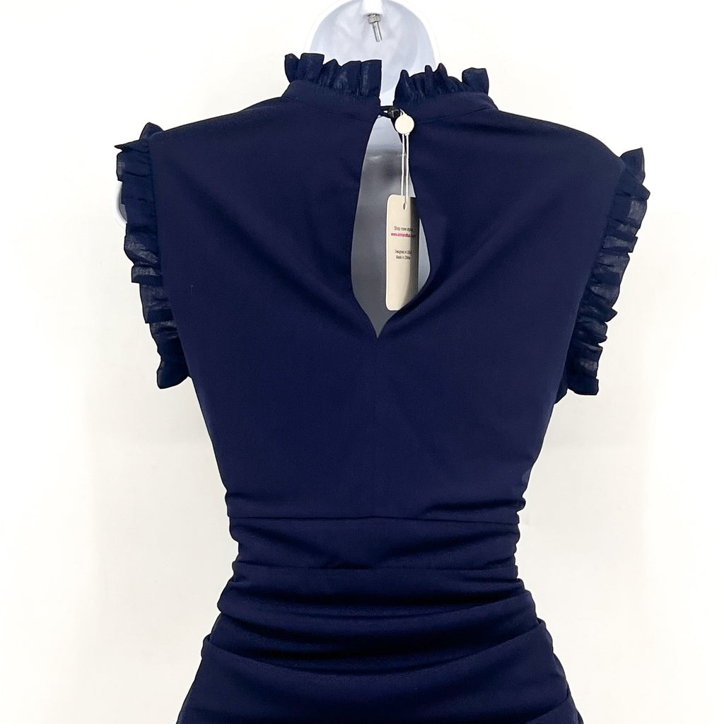 KIMI + KAI Maternity Madeline Body-Con Dress Small Navy Blue Sleeveless NWT