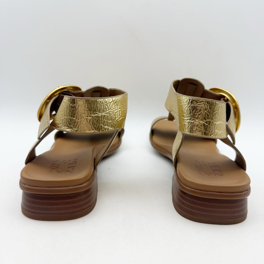 Naturalizer Womens Brandy Sandals US 5 M EU 35 Dark Gold Vegan Leather NWOT