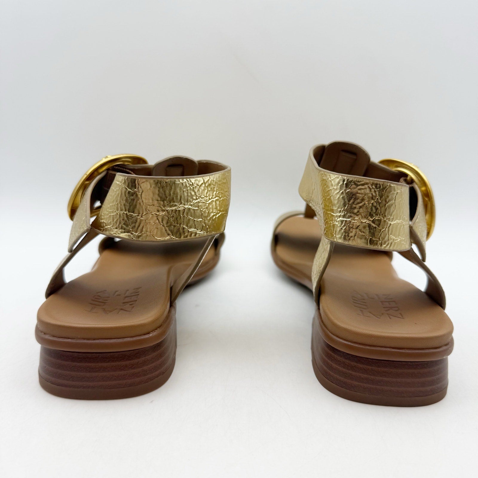Naturalizer Womens Brandy Sandals US 5 M EU 35 Dark Gold Vegan Leather NWOT