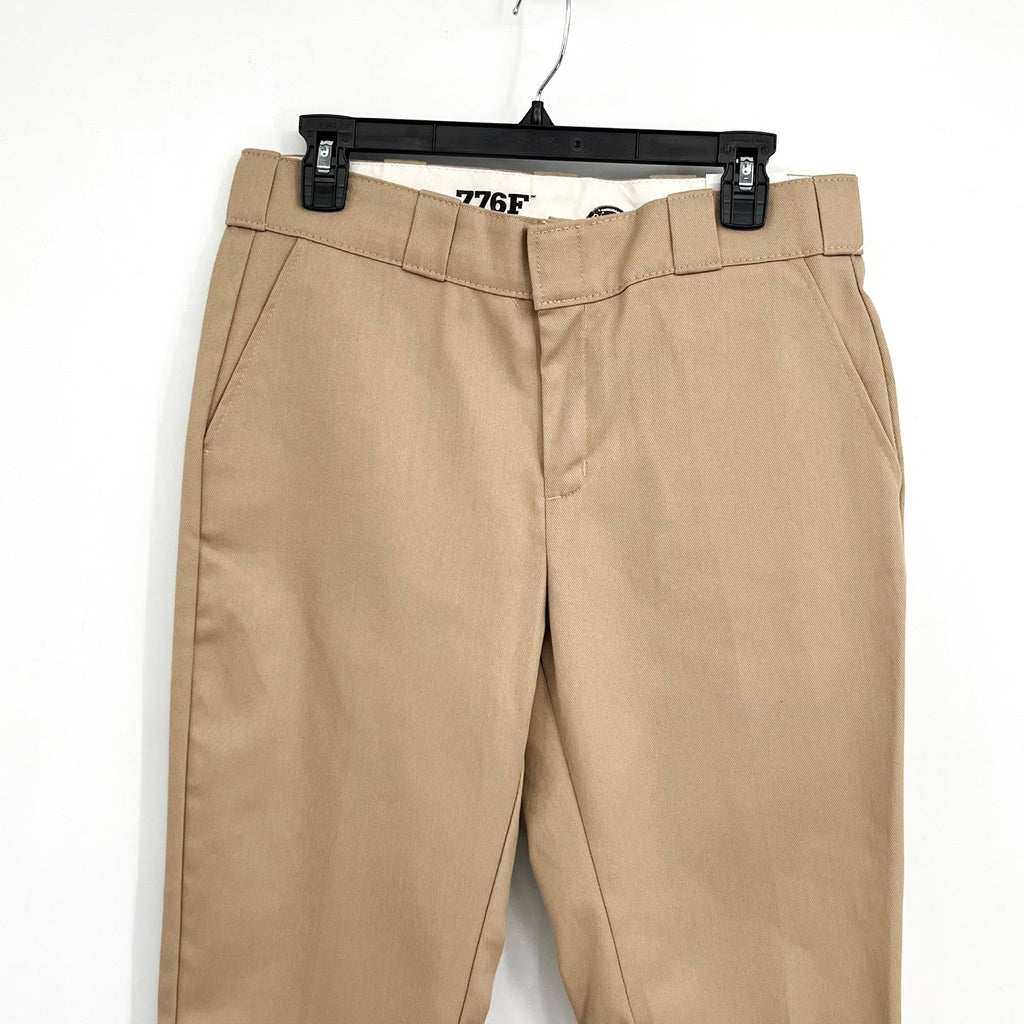 DICKIES Womens 776 Flex Slim Fit Pants Size 4R Tan Desert Sand Stretch Twill NWT