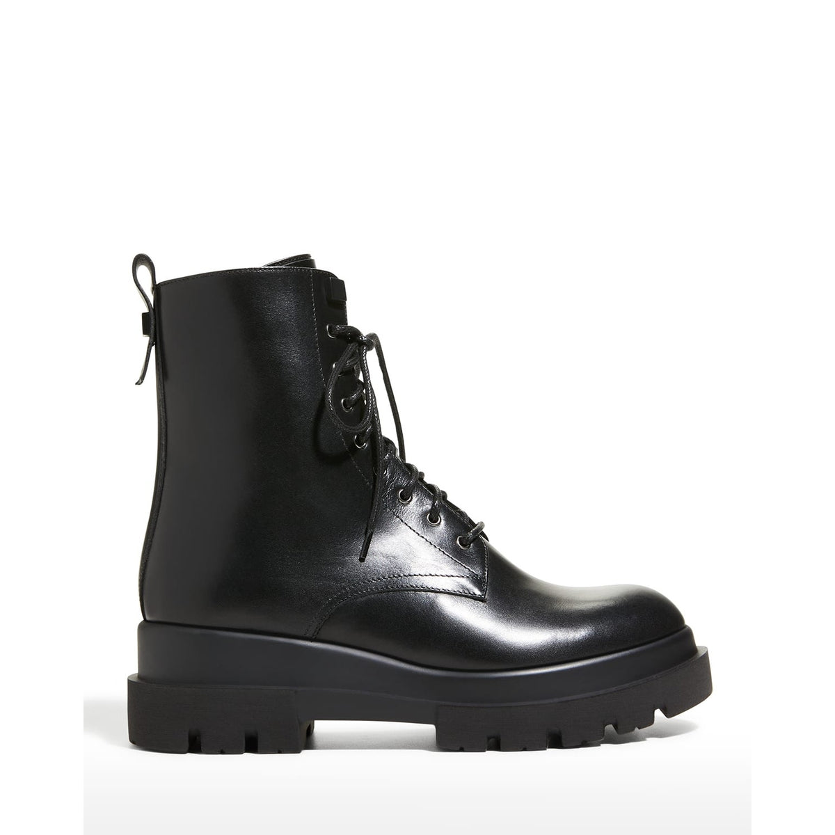 La Canadienne Womens Brendan Bootie EU 37 US 6-6.5 Black Leather Combat NWOB