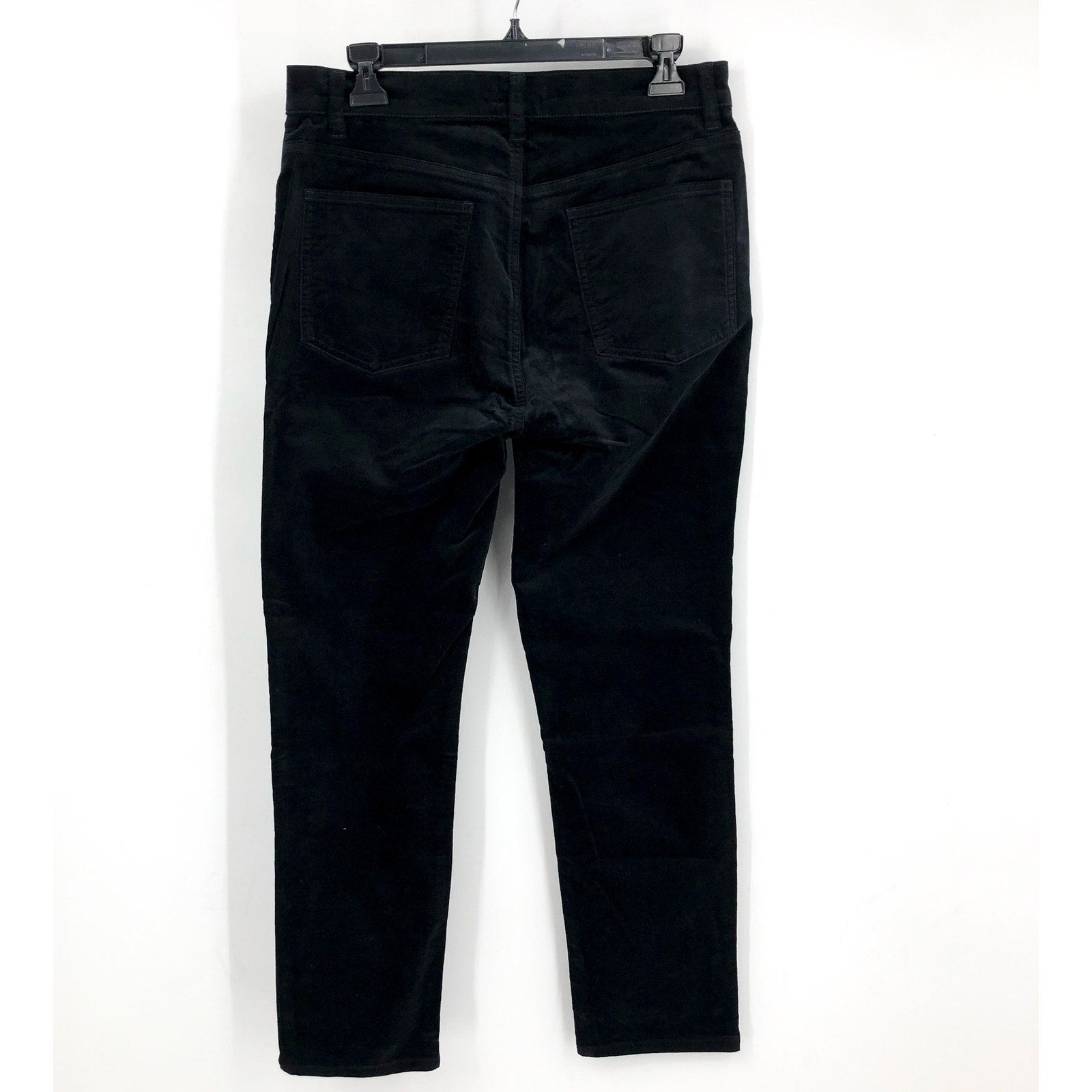 Eileen Fisher Women's Slim Ankle Jeans Medium Black Velveteen High Waisted NWT