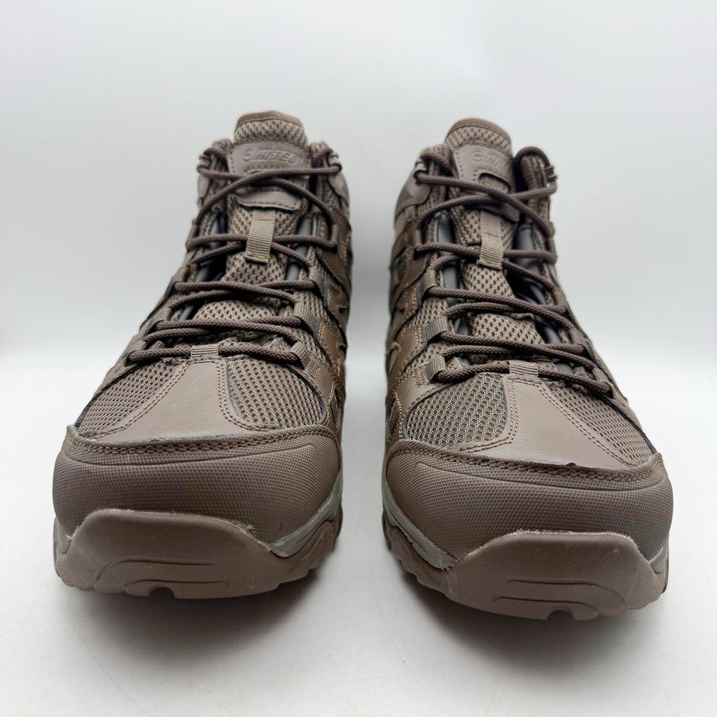 Hi-Tec Mens Ht Ravus Mid Hiking Ankle Boots US 15 EU 48 Brown Waterproof EUC