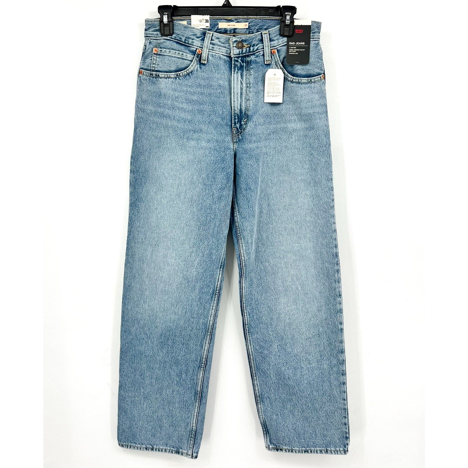 LEVI'S Womens Dad Straight Jeans 28x30 Size 6 Far And Wide Light 79770-0019 NWT