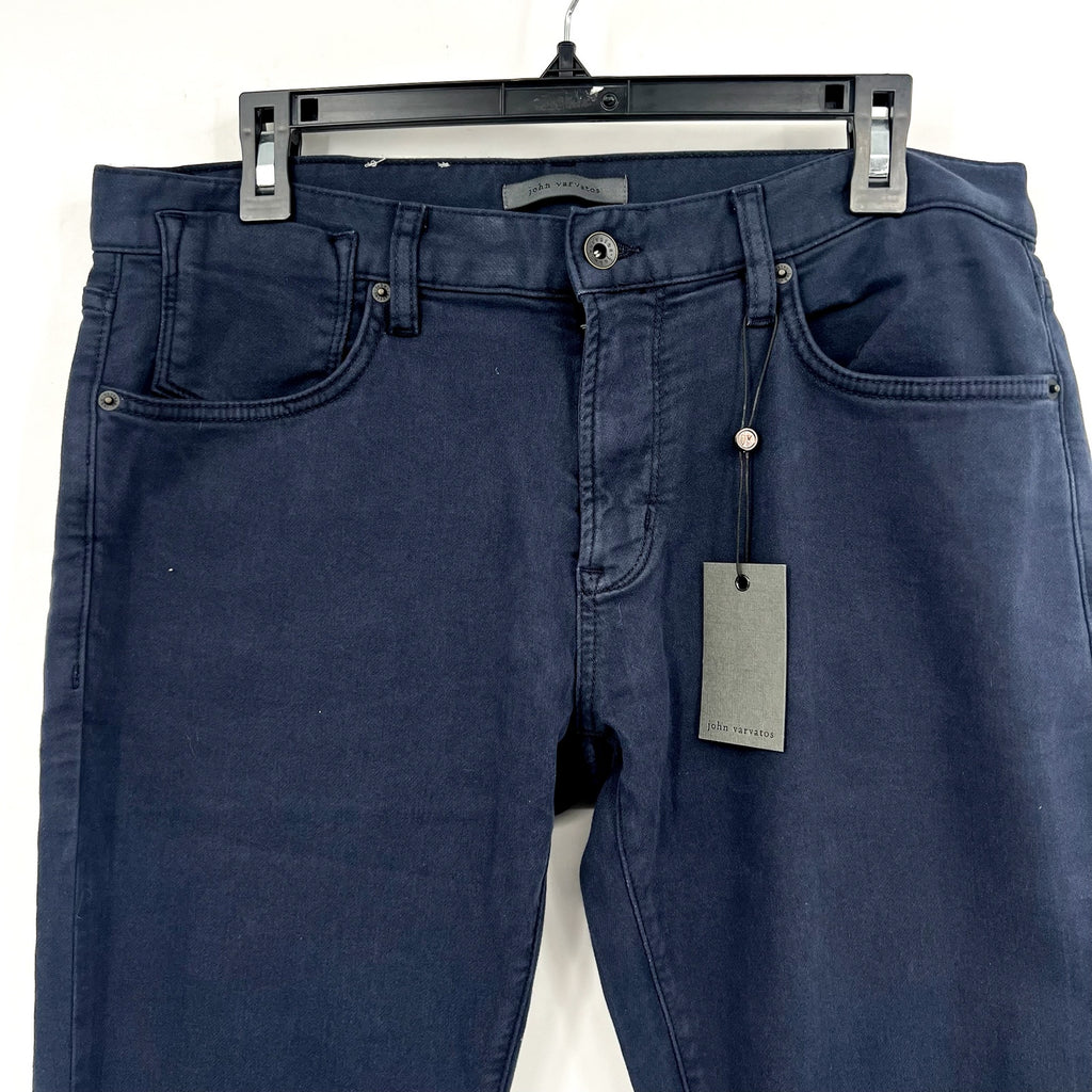 John Varvatos Mens J701 Weft Regular Fit Jeans 32x32 Dark Blue Denim NWT