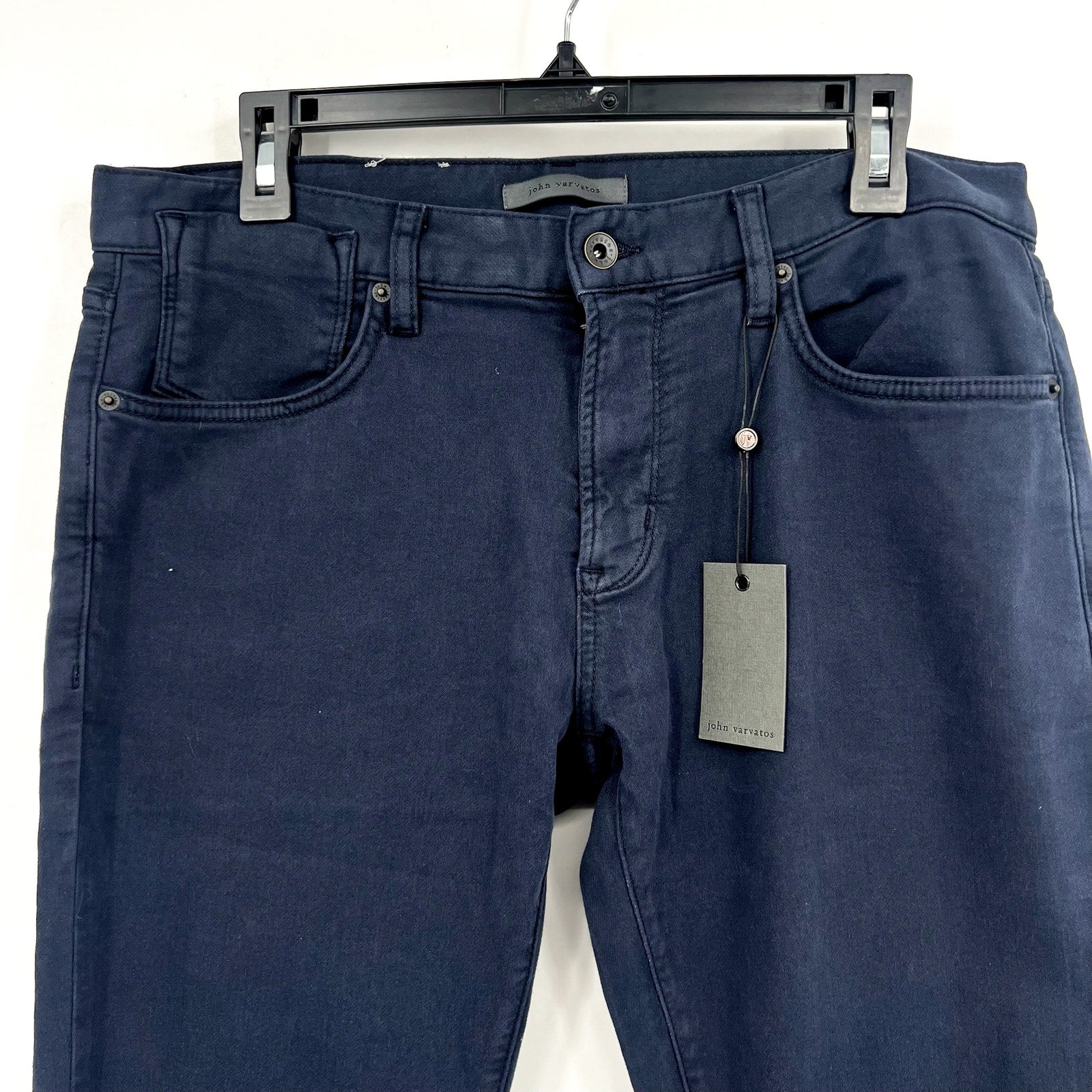 John Varvatos Mens J701 Weft Regular Fit Jeans 32x32 Dark Blue Denim NWT