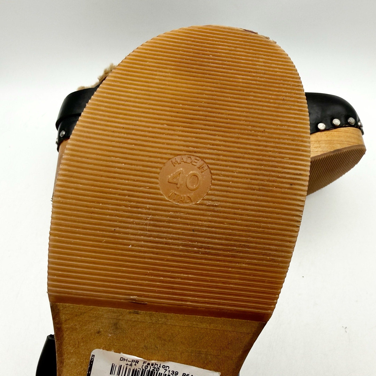 RE/DONE Womens 70s Slingback Clogs EU 40 US 10 Black Leather Studded NWOB