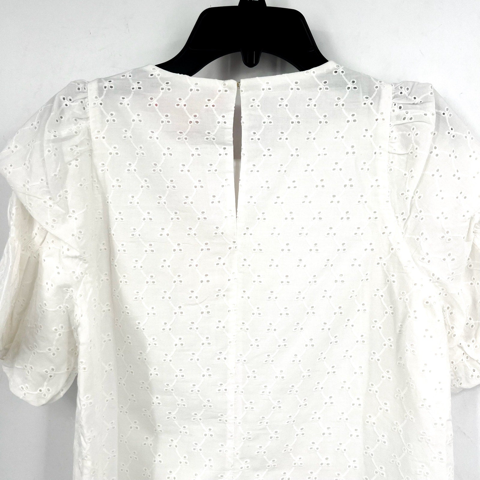 LILLY PULITZER Womens Lailah Eyelet Top XXS Resort White Ditsy Vine Eyelet NWT