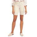 NYDJ Women's Ella Denim Shorts Size 6 Feather Beige Side Seam Slit Bermuda NWT