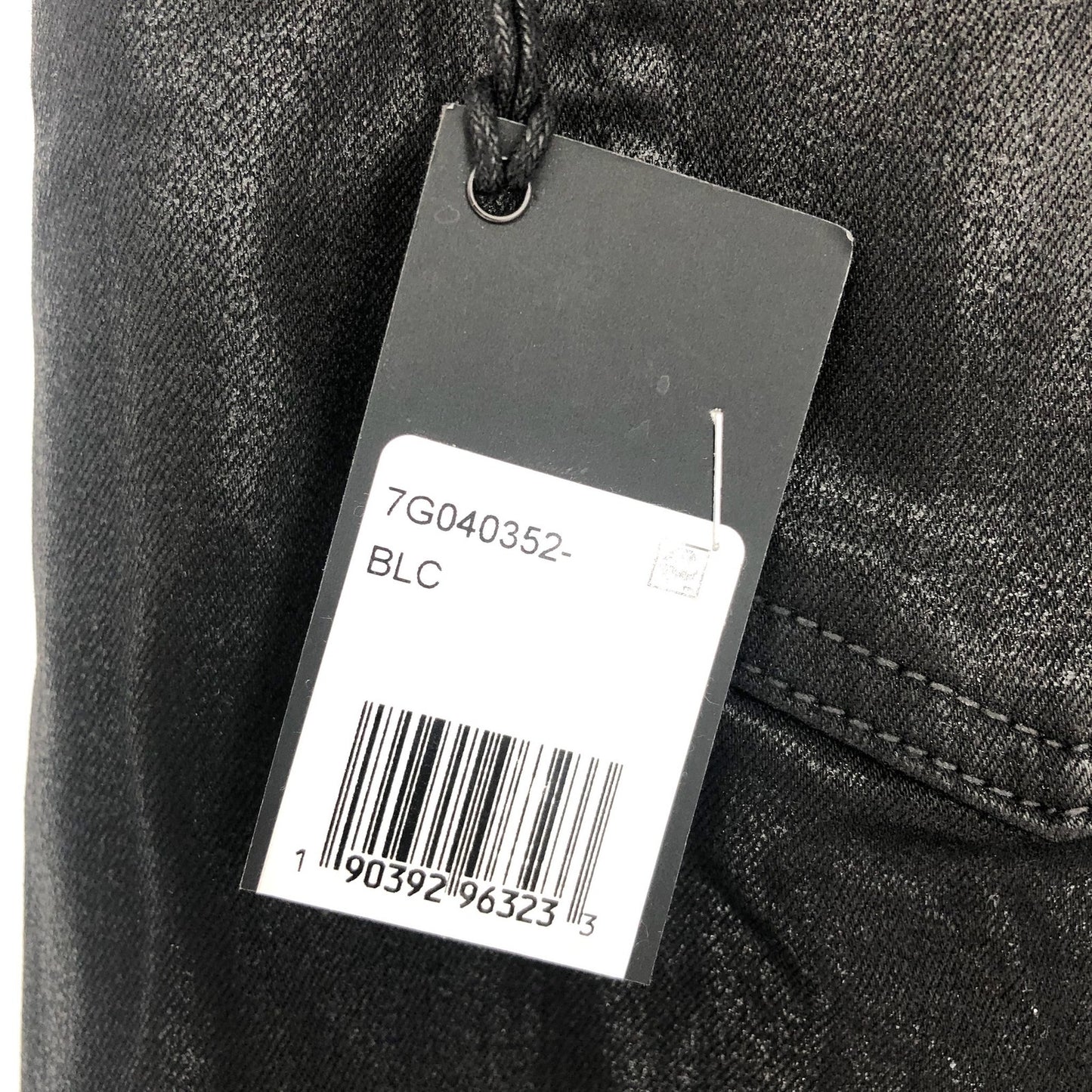 JEN 7 7 FOR ALL MANKIND Ankle Straight Leg Jeans Size 2 Black Coated Denim NWT